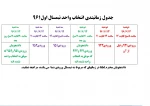 جدول زمانبندی انتخاب واحد 2