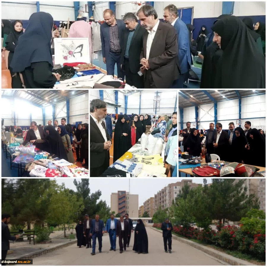 بازدید استاندار خراسان شمالی از نمایشگاه آثار هنری و صنایع دستی دانشجویان  آموزشکده فنی و حرفه ای دختران بجنورد  2