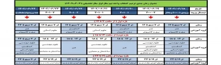 بازه زمانبندی ترمیم انتخاب واحد