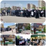 تجمع اعتراضی دانشگاهیان آموزشکده ملی مهارت دختران بجنورد در محکومیت حملات رژیم غاصب صهیونیستی به مردم مظلوم فلسطین