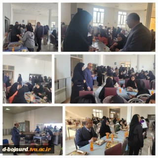 حضور صمیمانه سرپرست دانشگاه ملی مهارت واحد استان خراسان شمالی در سلف‌سرویس آموزشکده دختران بجنورد همزمان با روز دانشجو