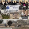 پاکسازی محوطه آموزشکده ملی مهارت دختران بجنورد به همت دانشجویان رشته تربیت بدنی 2